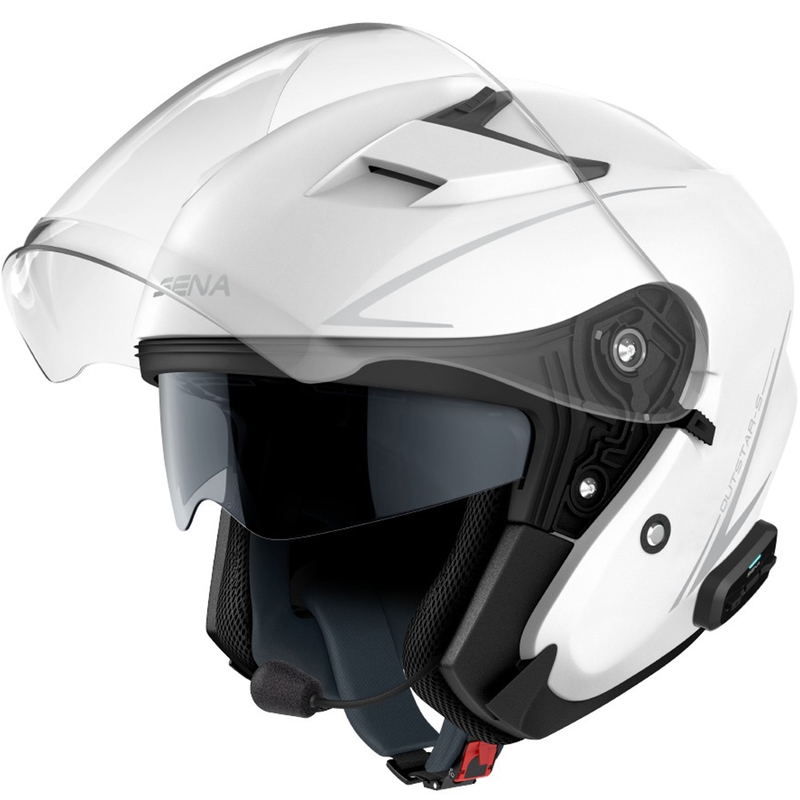Casco moto aperto SENA Outstar S bianco lucido - II. qualità