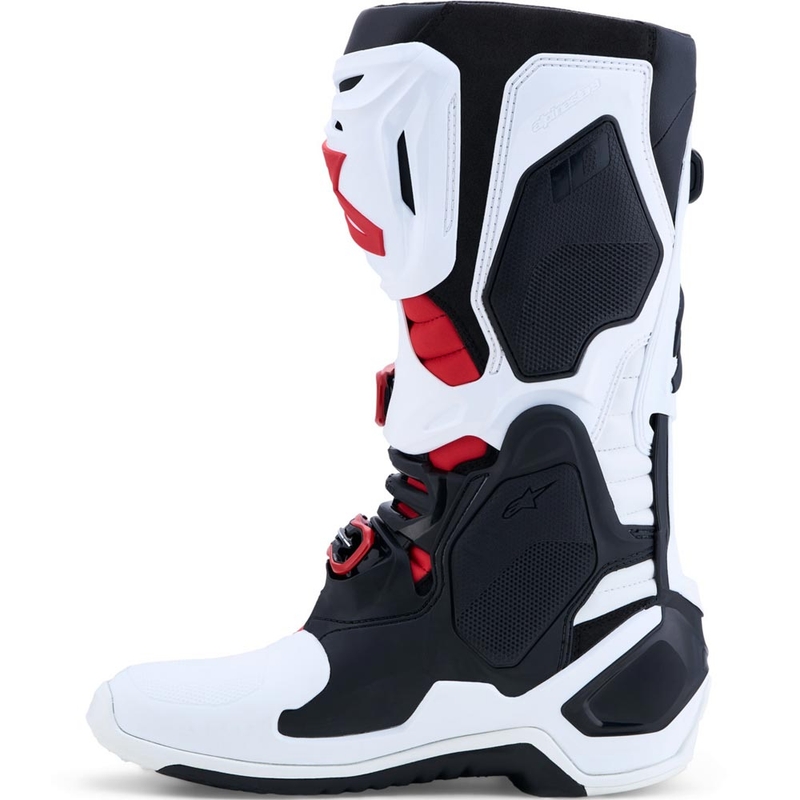 Stivali da motocross Alpinestars TECH 10 bianco-nero-rosso