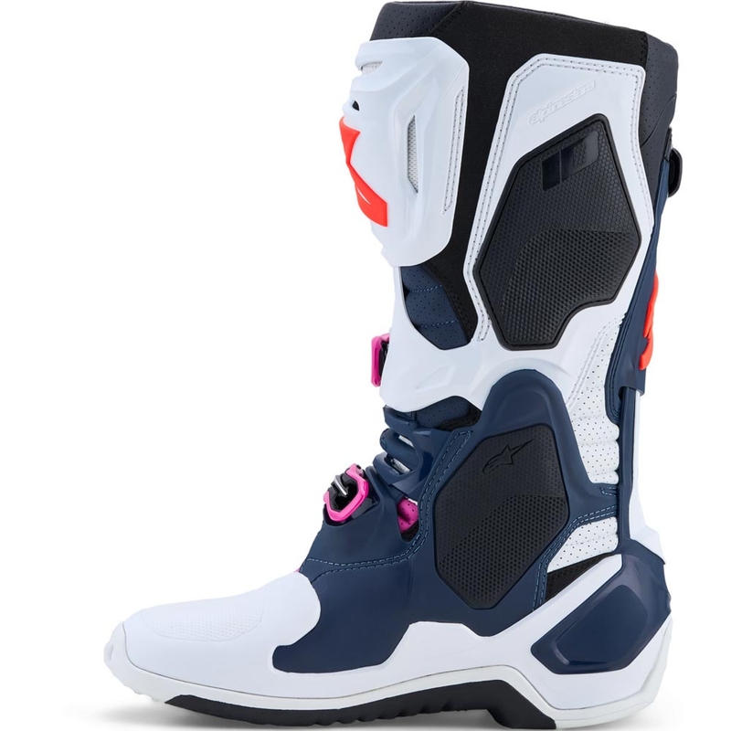Stivali da motocross Alpinestars TECH 10 Supervented blu scuro-bianco-nero-viola