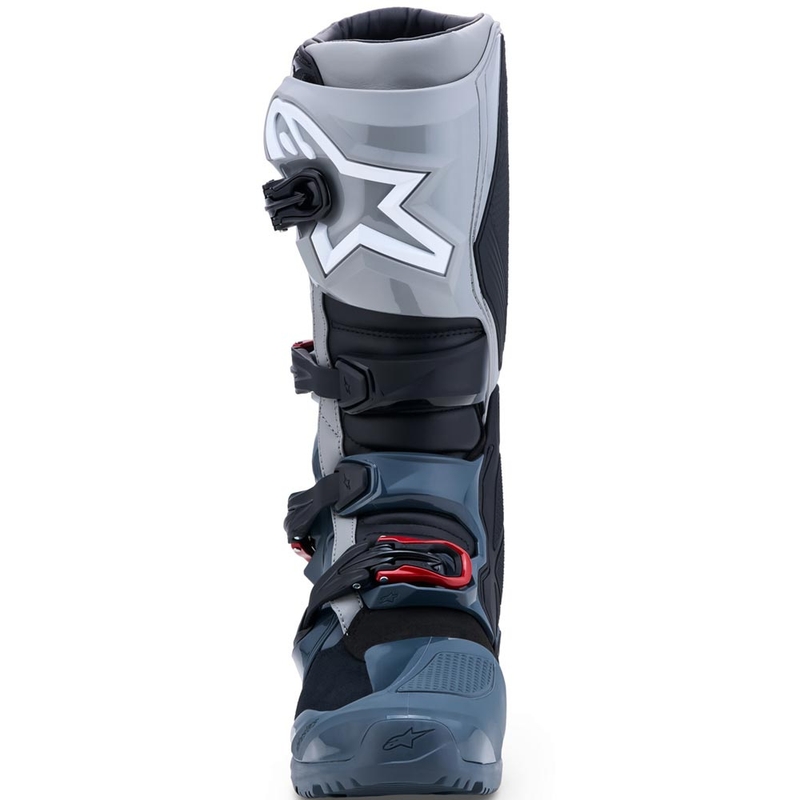 Stivali da moto Alpinestars TECH 7 Enduro Drystar Grigio scuro-Grigio chiaro-Rosso