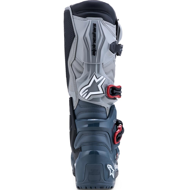 Stivali da moto Alpinestars TECH 7 Enduro Drystar Grigio scuro-Grigio chiaro-Rosso