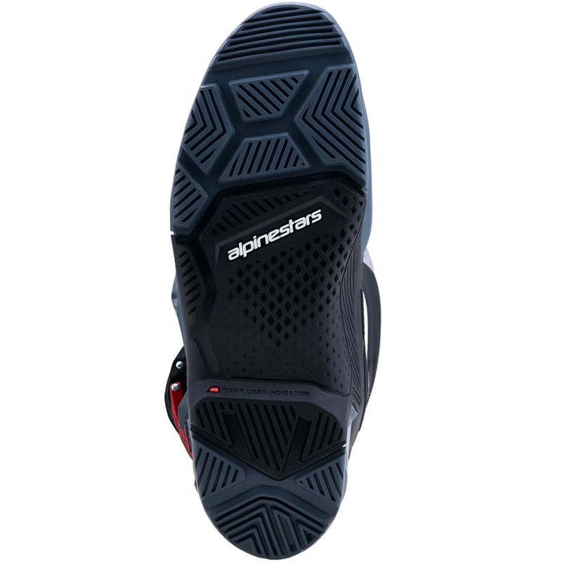 Stivali da moto Alpinestars TECH 7 Enduro Drystar Grigio scuro-Grigio chiaro-Rosso