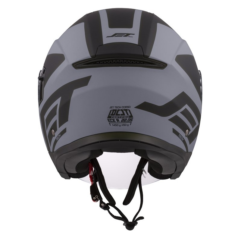 Casco moto Cassida Jet Tech Corso Open Nero e Grigio