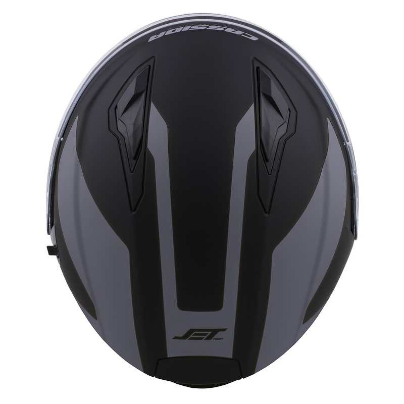 Casco moto Cassida Jet Tech Corso Open Nero e Grigio