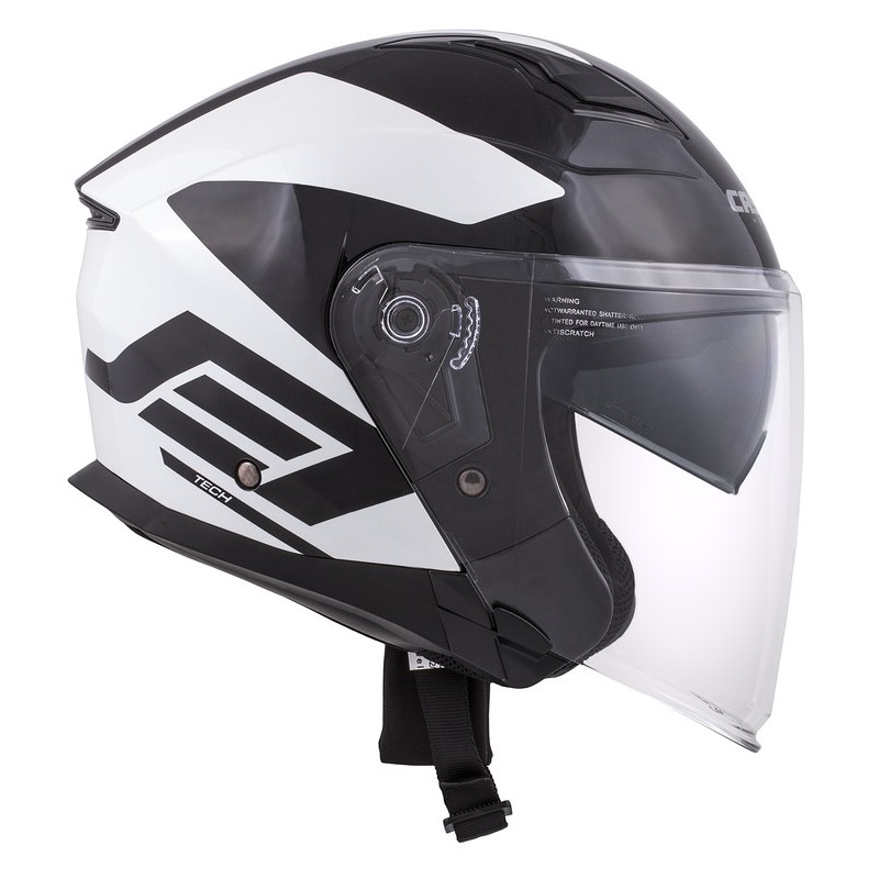 Casco moto Cassida Jet Tech Corso Open Bianco e Nero