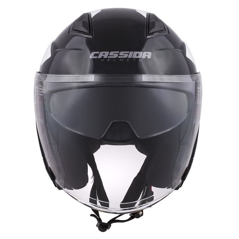 Casco moto Cassida Jet Tech Corso Open Bianco e Nero