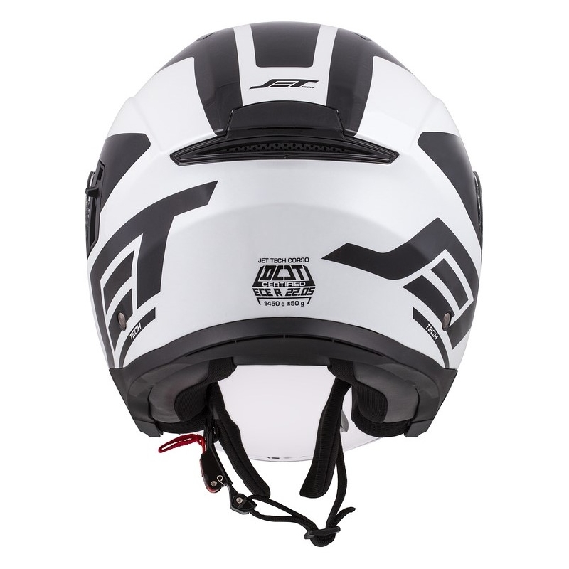 Casco moto Cassida Jet Tech Corso Open Bianco e Nero