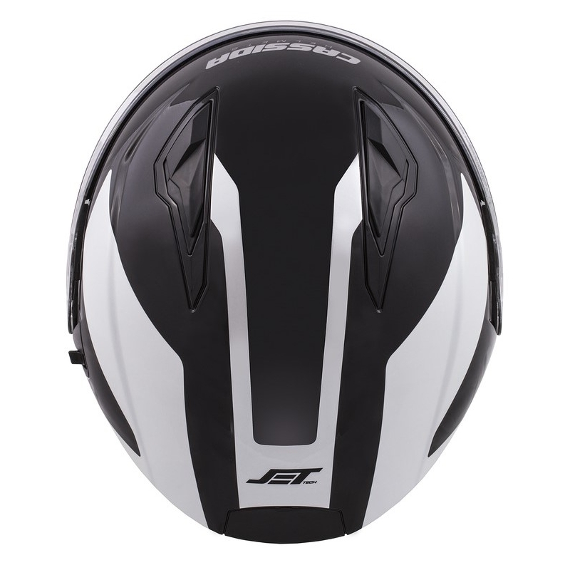 Casco moto Cassida Jet Tech Corso Open Bianco e Nero