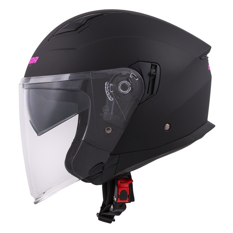 Casco moto Cassida Jet Tech Open Nero e Rosa