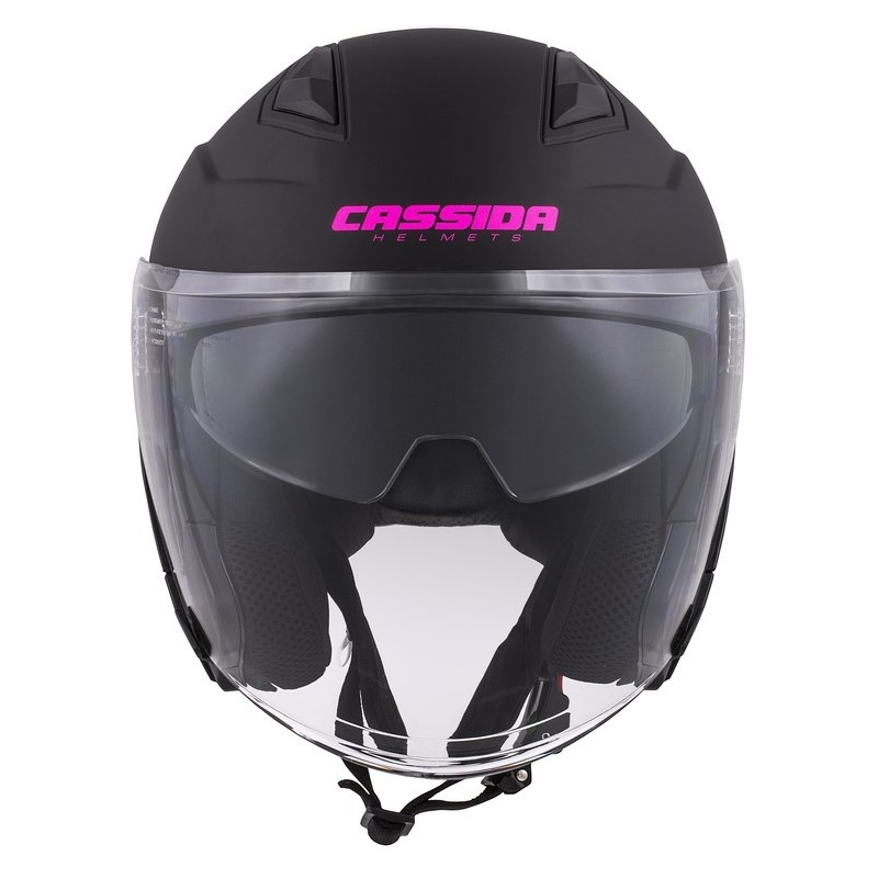 Casco moto Cassida Jet Tech Open Nero e Rosa