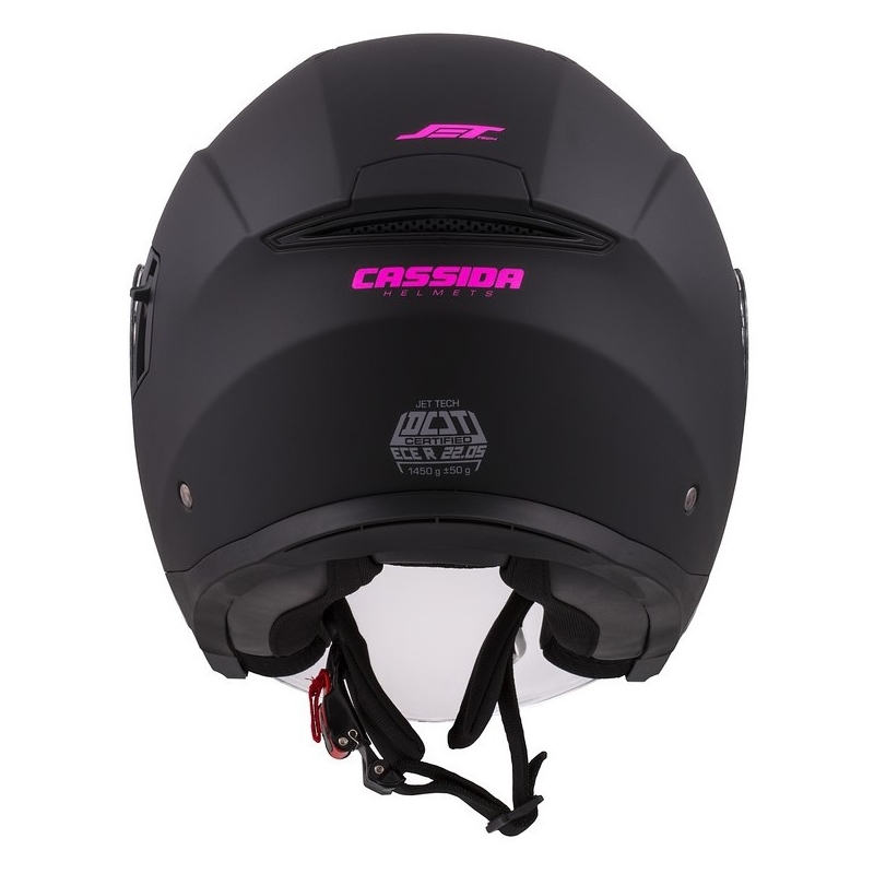 Casco moto Cassida Jet Tech Open Nero e Rosa