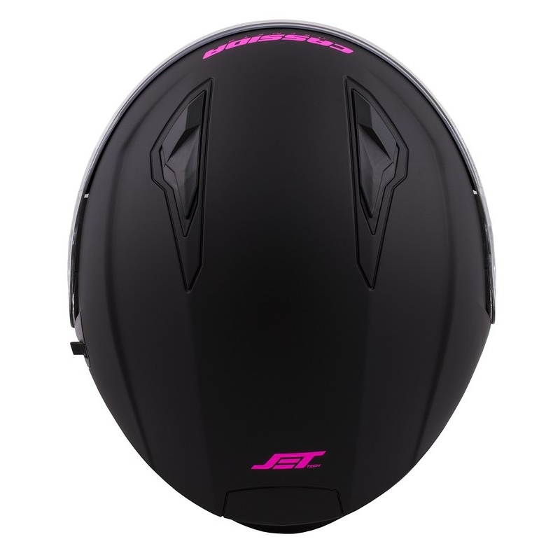 Casco moto Cassida Jet Tech Open Nero e Rosa