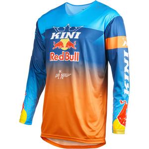 Maglia da motocross KINI Red Bull 1.0 Rallye blu-arancione