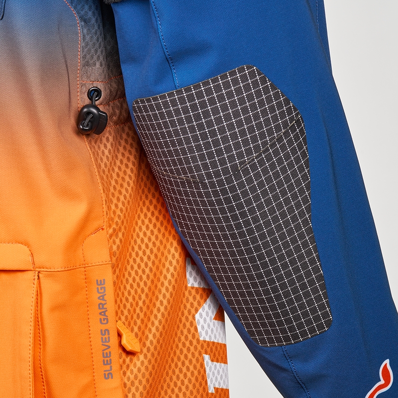 Giacca da motocross KINI Red Bull 1.0 Rallye blu-arancione
