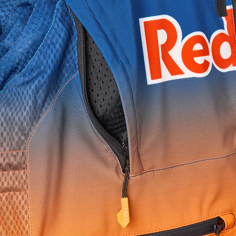 Giacca da motocross KINI Red Bull 1.0 Rallye blu-arancione