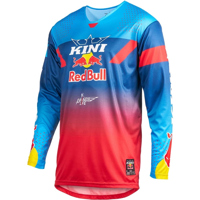 Maglia da motocross KINI Red Bull 2.0 MXC blu-rosso