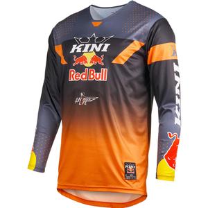 Maglia da motocross KINI Red Bull 2.0 MXC grigio-arancione