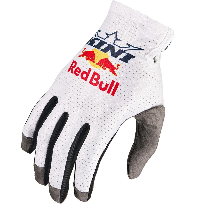 Guanti da motocross KINI Red Bull 1.0 RXP bianchi