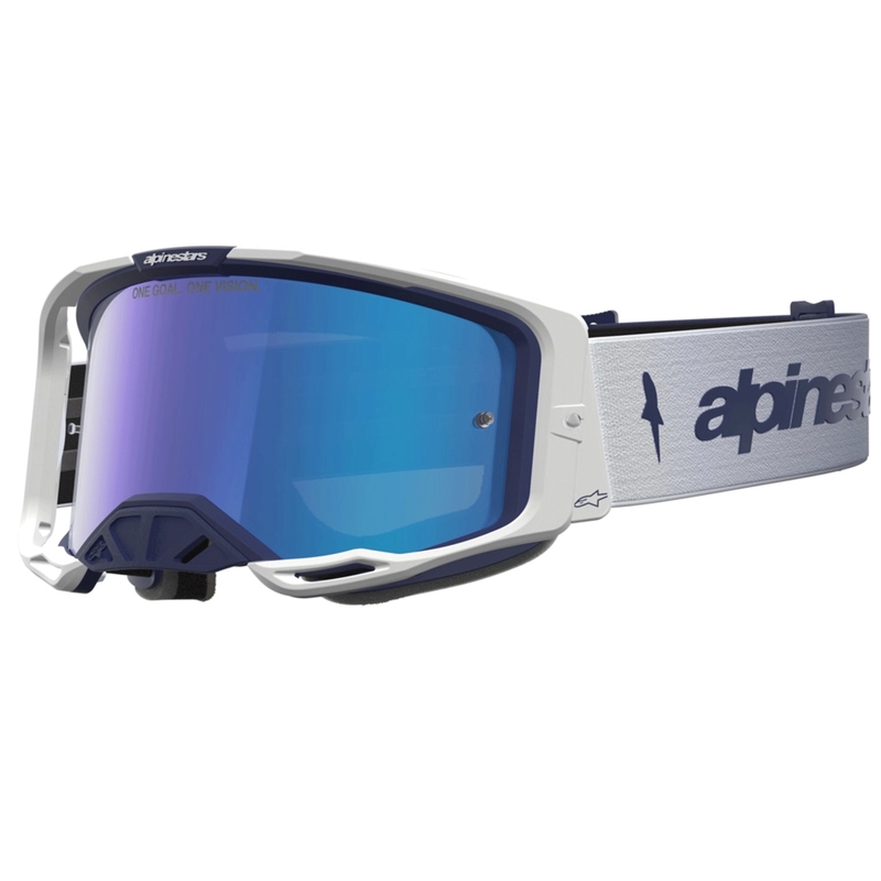 Occhiali da motocross Alpinestars Vision 8 Amber blu-bianchi