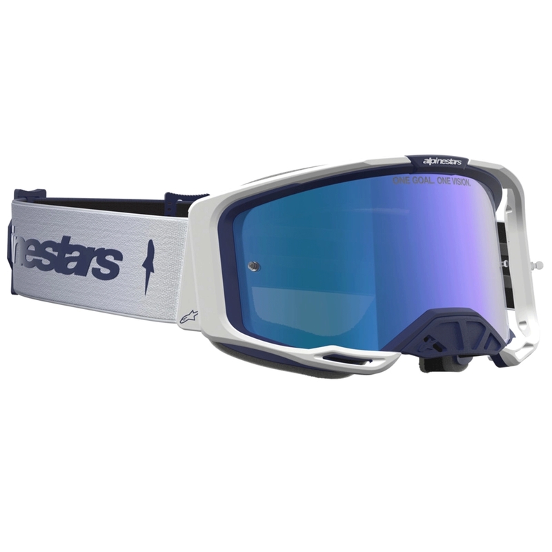 Occhiali da motocross Alpinestars Vision 8 Amber blu-bianchi