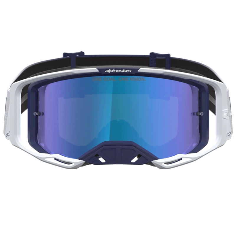 Occhiali da motocross Alpinestars Vision 8 Amber blu-bianchi