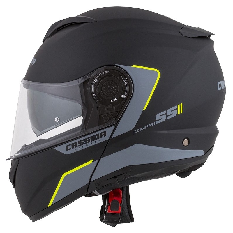Casco da moto Cassida Compress 2.0 Refraction nero-grigio-giallo fluo Saldi