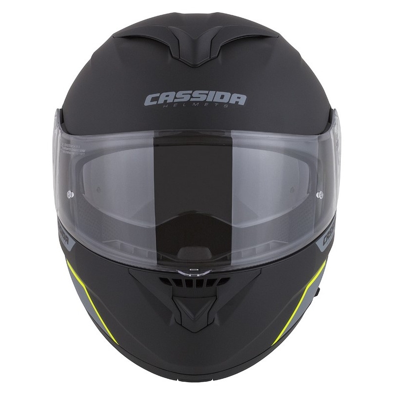 Casco da moto Cassida Compress 2.0 Refraction nero-grigio-giallo fluo Saldi
