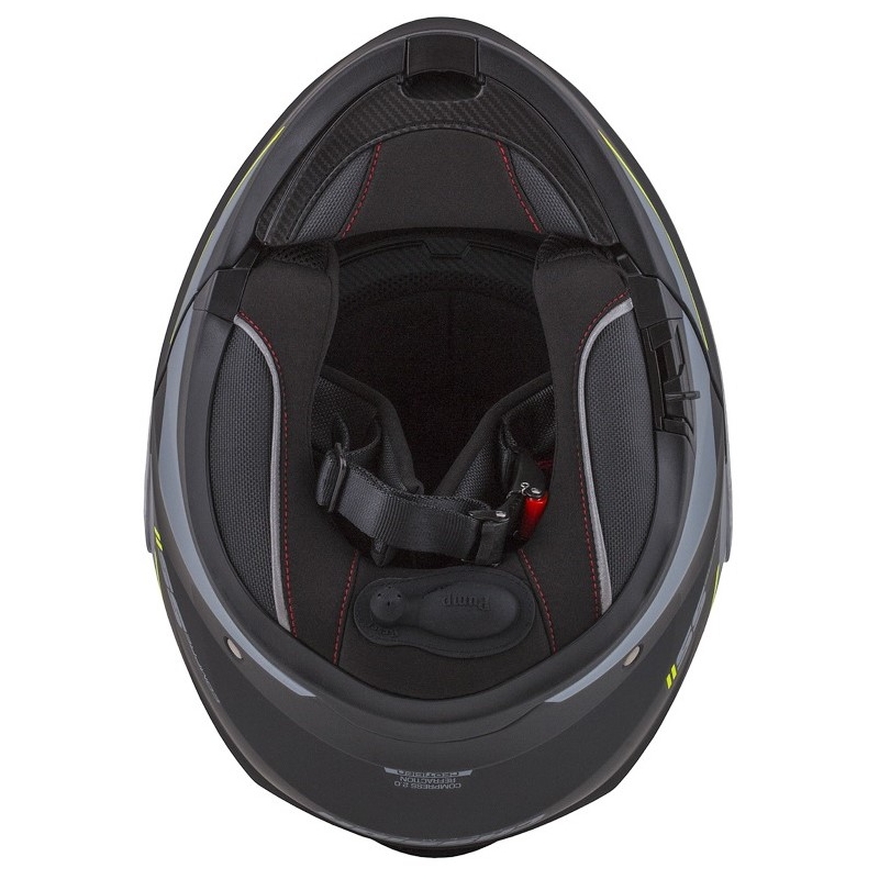 Casco da moto Cassida Compress 2.0 Refraction nero-grigio-giallo fluo Saldi