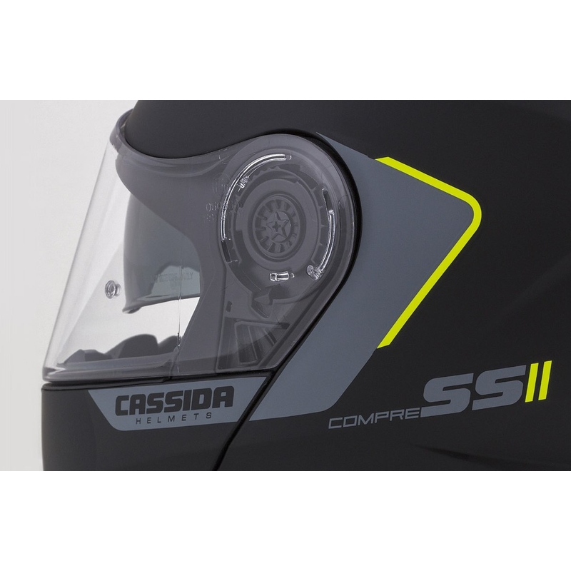Casco da moto Cassida Compress 2.0 Refraction nero-grigio-giallo fluo Saldi