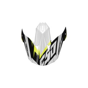 Visiera per casco Cassida Cross Cup Two nero-bianco-grigio-giallo fluo