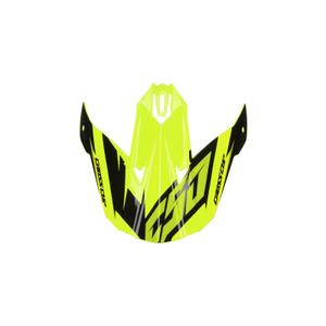 Visiera per casco Cassida Cross Cup Two nero-grigio-giallo fluo
