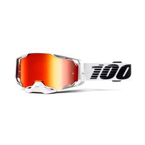 Occhiali da motocross 100% ARMEGA Lightsaber (plexi rosso cromato)