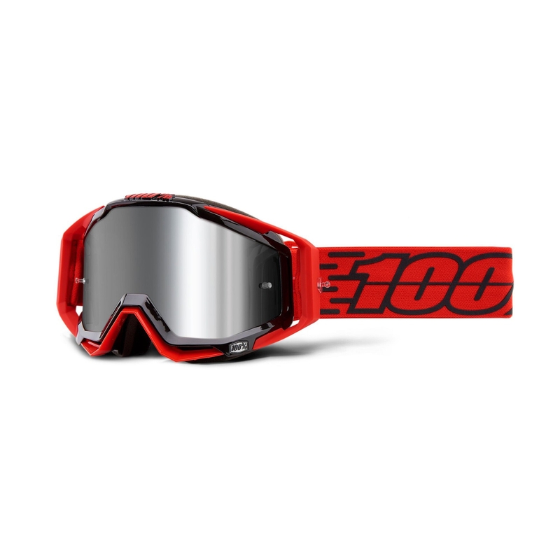 Motokrosové brýle 100% RACECRAFT PLUS Toro (stříbrné zrcadlové plexi)