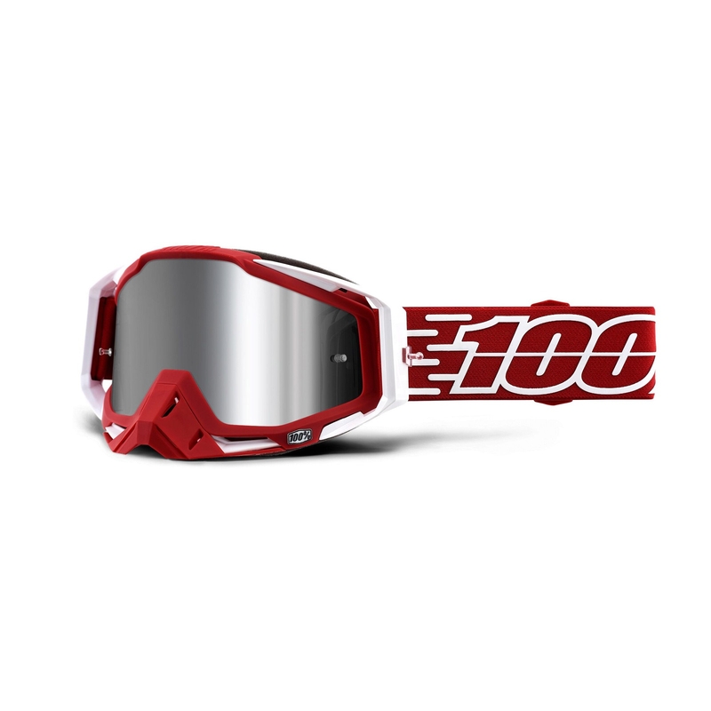 Motokrosové brýle 100% RACECRAFT PLUS Gustavia (stříbrné zrcadlové plexi)