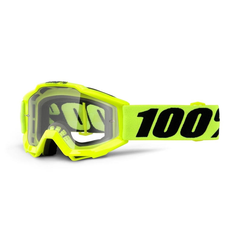 Dětské motokrosové brýle 100% Accuri JR fluo žluté (čiré plexi)