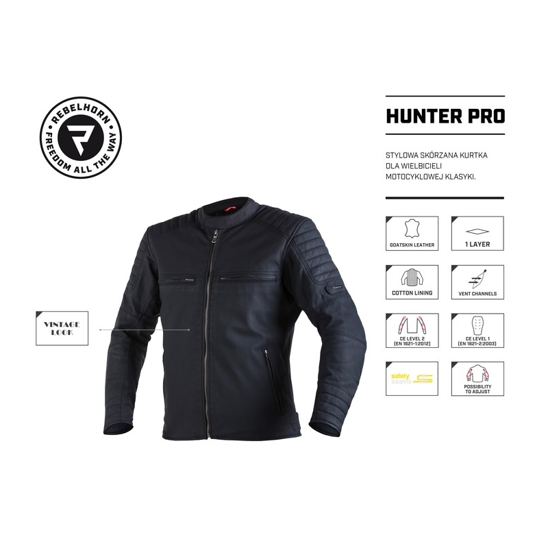 Giacca moto Rebelhorn Hunter Pro nera Saldi