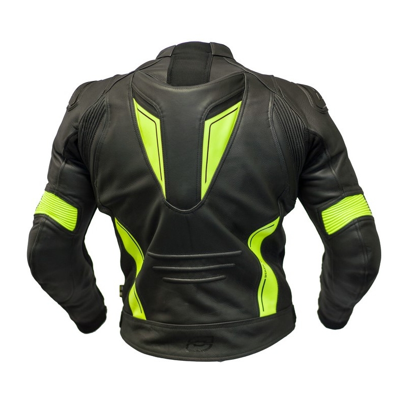 Bunda na motorku Ozone Volt černo-fluo žlutá