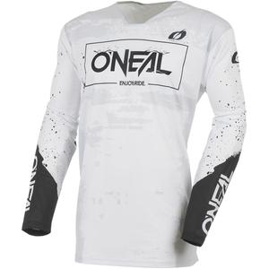 Maglia da motocross O'Neal Mayhem Paint bianca-nera