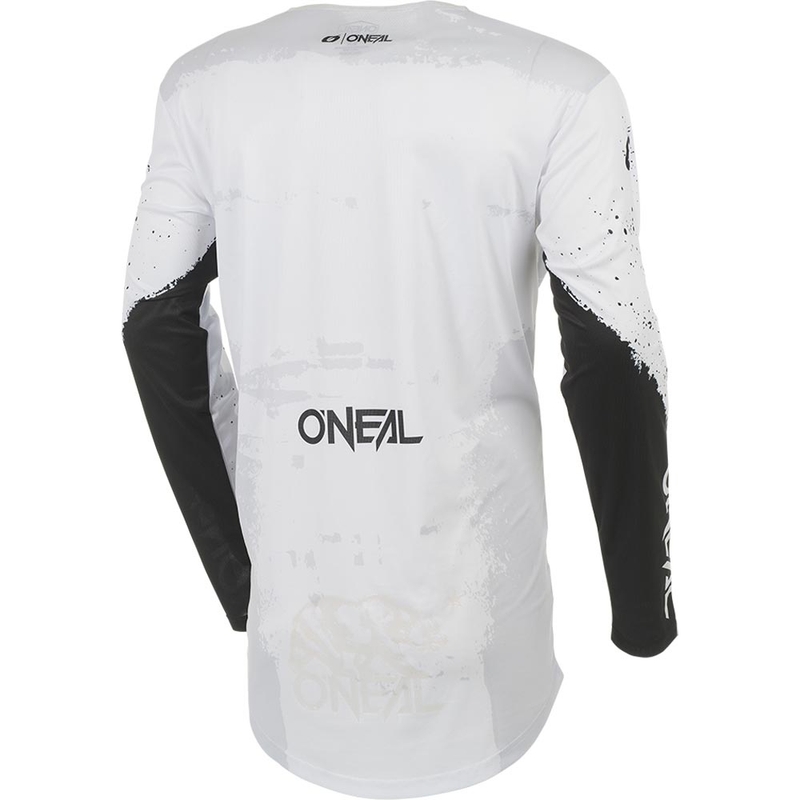Maglia da motocross O'Neal Mayhem Paint bianca-nera