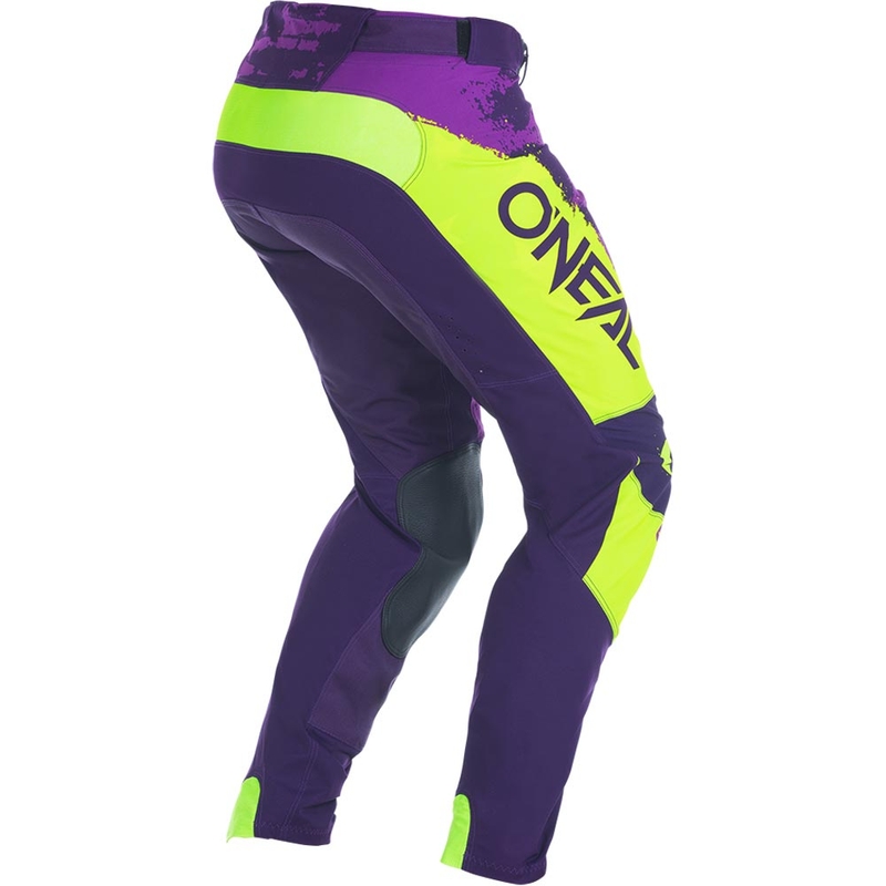 Pantaloni da motocross O'Neal Mayhem Paint viola-giallo fluo