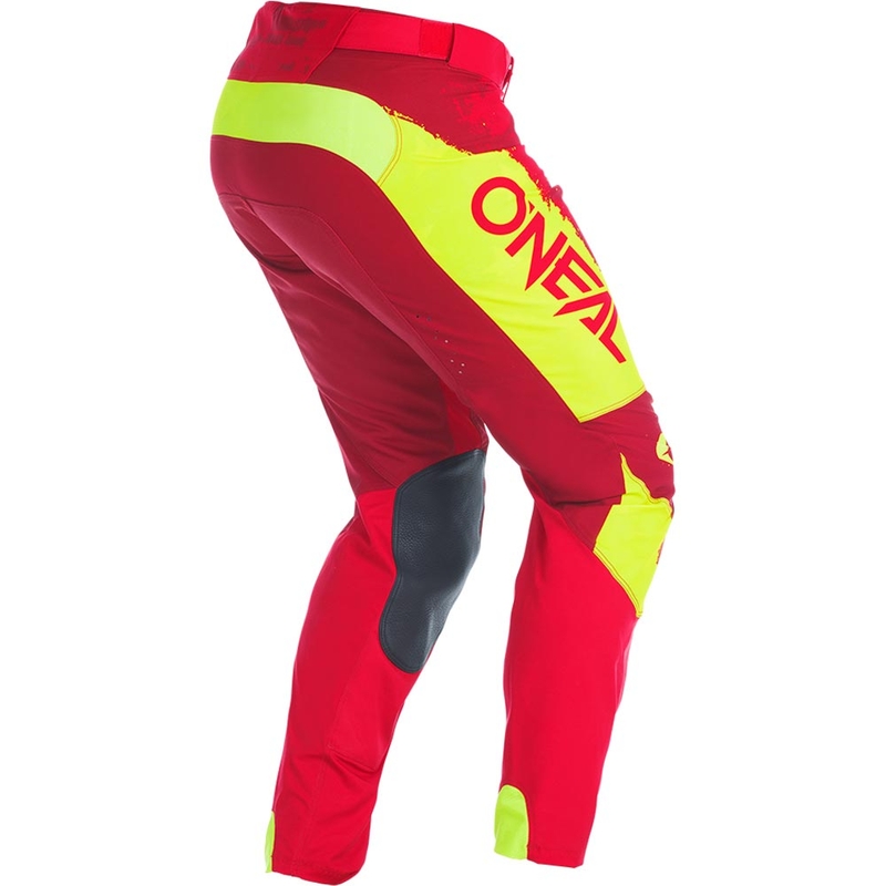 Pantaloni da motocross O'Neal Mayhem Paint rosso-giallo neon