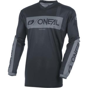 Maglia da motocross O'Neal Element Racewear nera e grigia