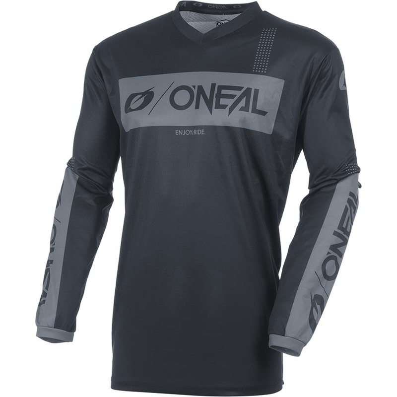 Maglia da motocross O'Neal Element Racewear nera e grigia