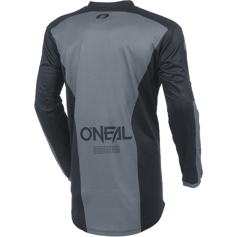 Maglia da motocross O'Neal Element Racewear nera e grigia