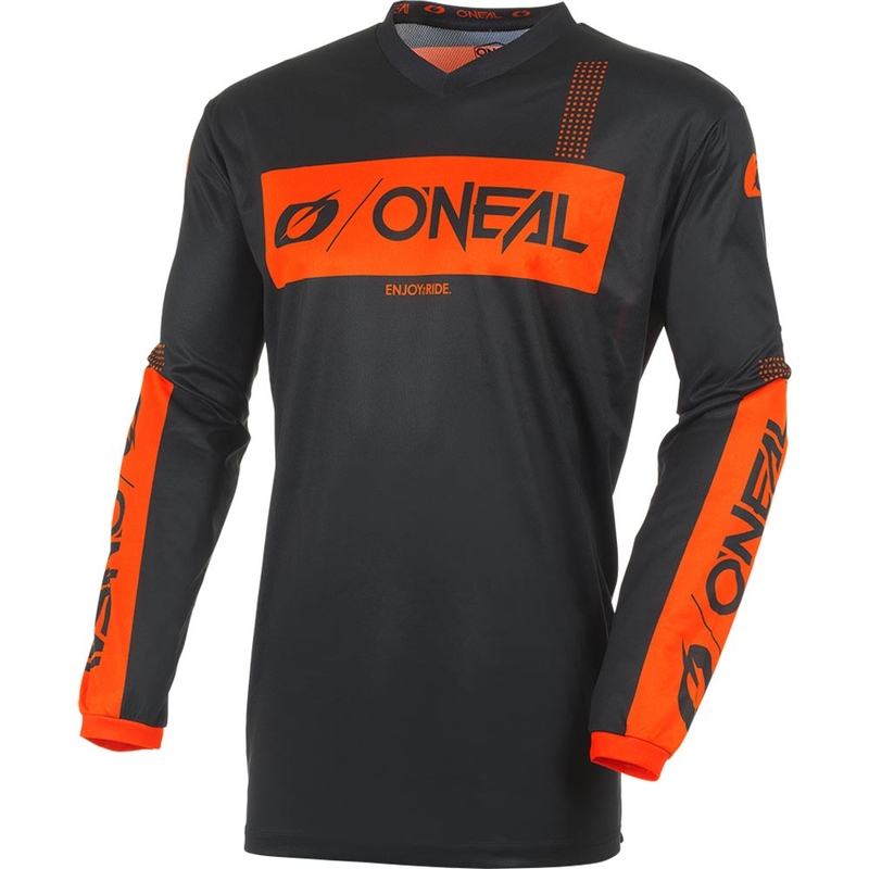 Maglia motocross O'Neal Element Racewear nero-arancio