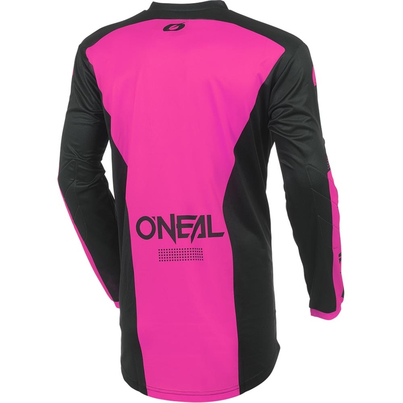 Maglia da motocross da donna O'Neal Element Racewear nero-rosa