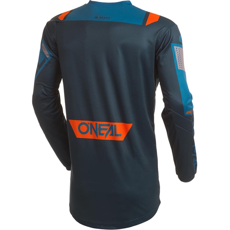 Maglia da motocross O'Neal Element Factor blu-arancione
