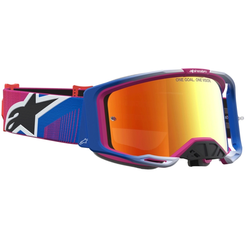 Occhiali da motocross Alpinestars Vision 8 Maven rosso-nero