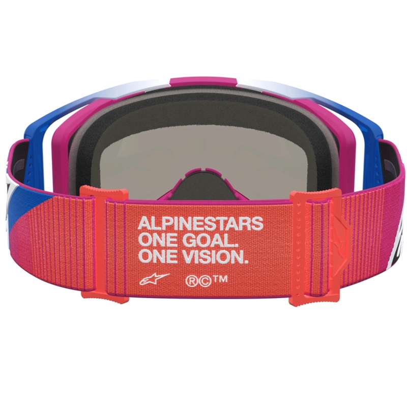 Occhiali da motocross Alpinestars Vision 8 Maven rosso-nero