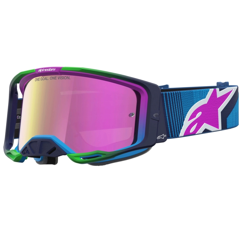 Occhiali da motocross Alpinestars Vision 8 Maven blu-viola